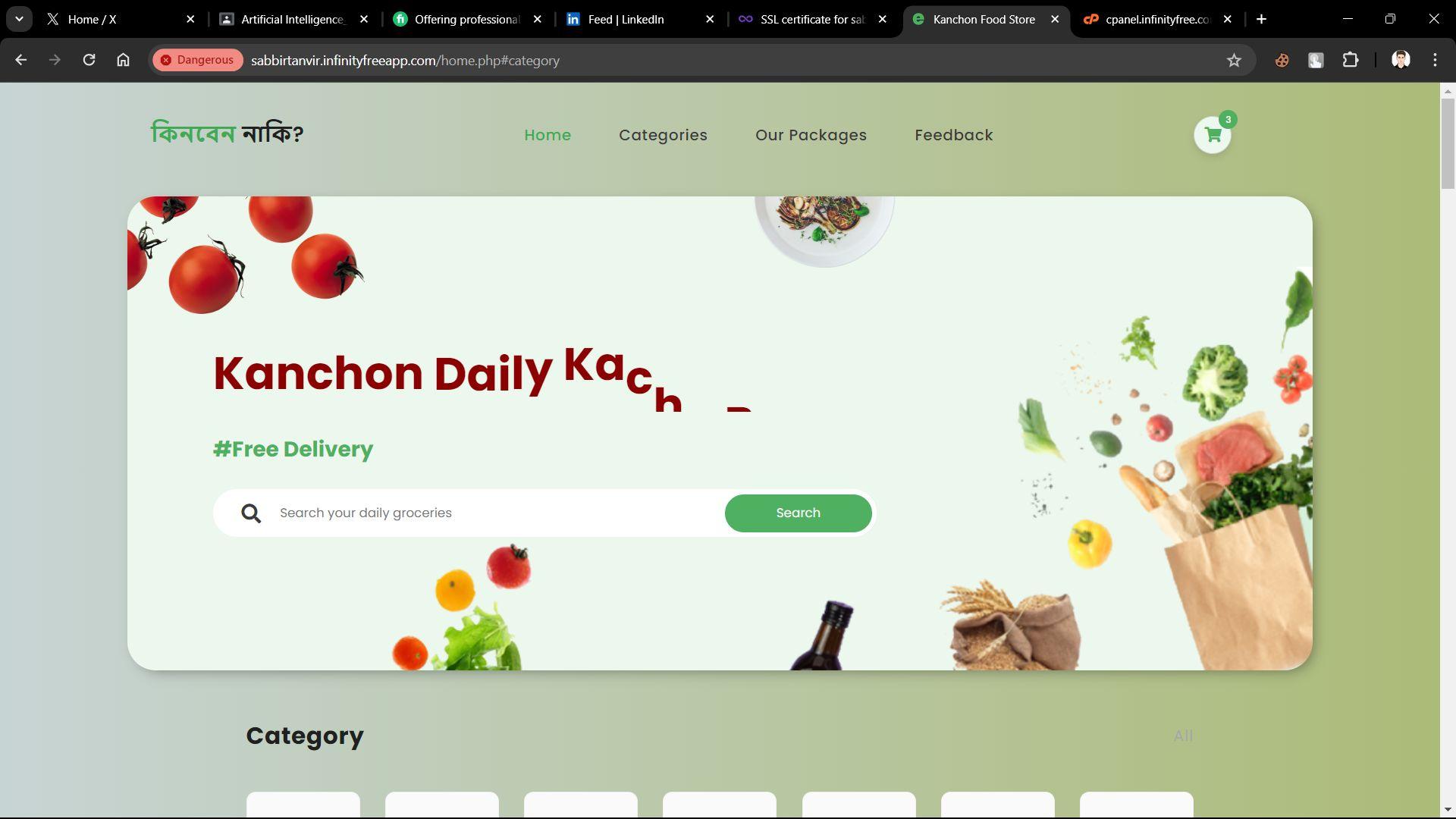 Grocery Shopping Website